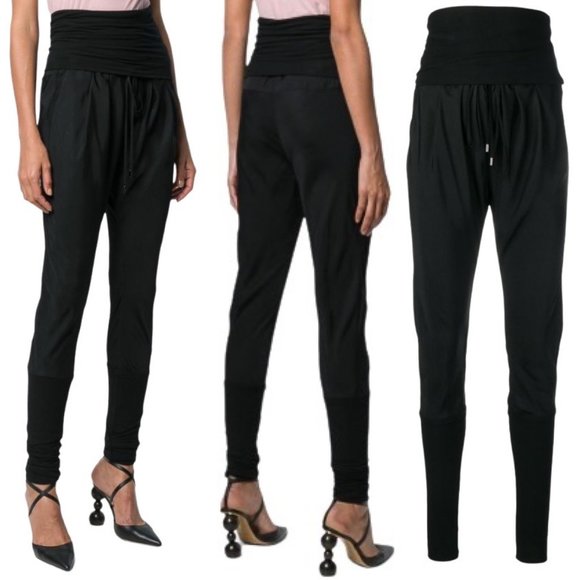 Tom Ford Pleated Drop Crotch Harem Pants in Black Women’s US Size 0 - Picture 1 of 16